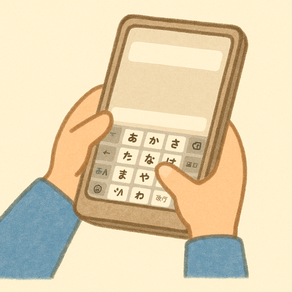 フリック入力の様子