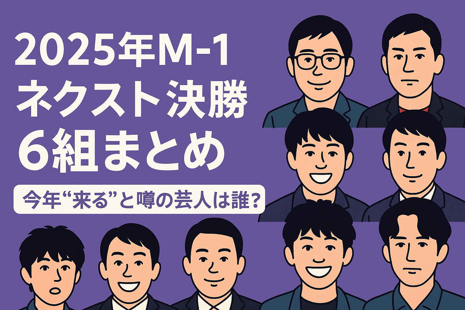 M-1グランプリ2025のネクスト決勝候補をまとめたイメージ画像