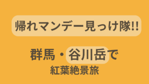 谷川岳ロープウェイから眺める紅葉のパノラマ（帰れマンデー見っけ隊!!特集・放送前ガイド）