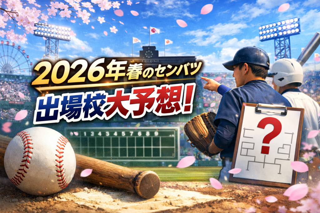 2026年春の選抜高校野球（センバツ）の出場校を発表前に予想するアイキャッチ画像