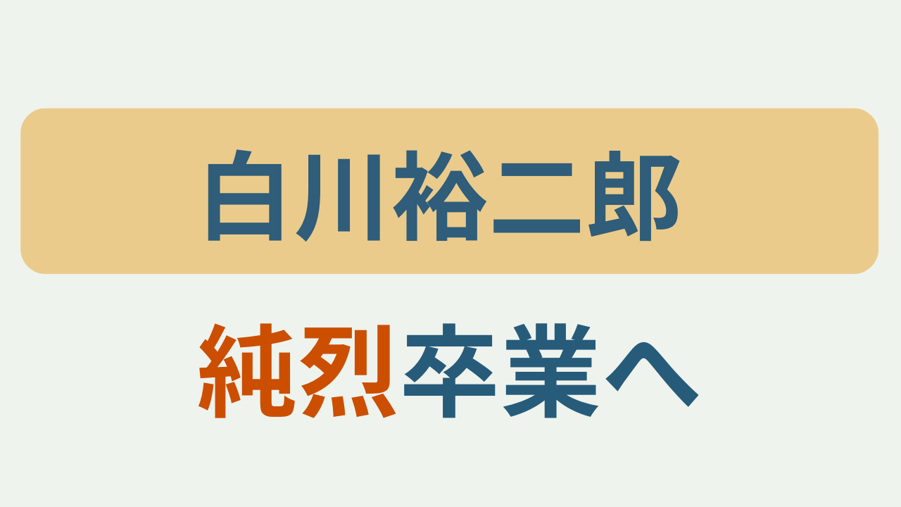 白川裕二郎 純烈卒業へというテキストが入ったアイキャッチ画像