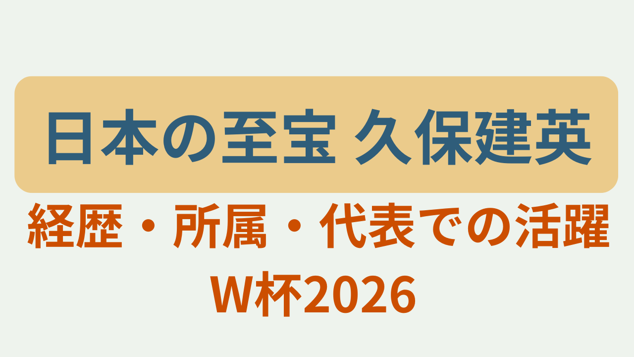 久保建英のプロフィールと経歴、日本代表での活躍をまとめた記事のアイキャッチ画像
